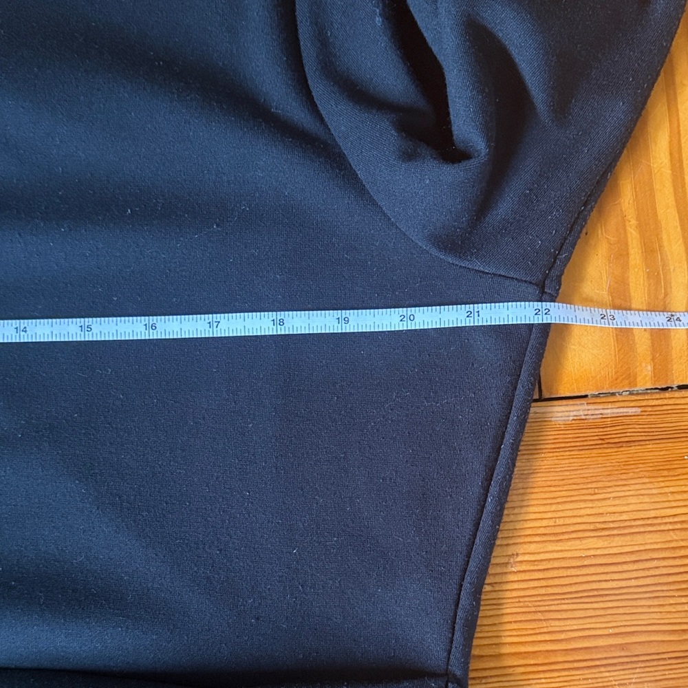 Lands' End Black Long Sleeve Faux Wrap Dress - Picture 10 of 12